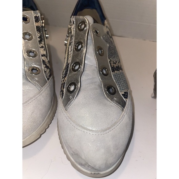 Softwaves Women's Python Print Sneaker Sz 8 Platform Arch Support No Laces, Zip - Picture 4 of 16